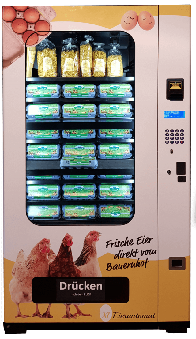 Eier aus dem Hühnermobil verkaufen